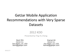 GetJar Mobile Application Recommendations with Very Sparse