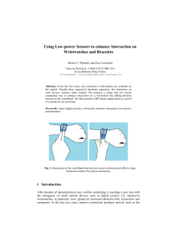 Using Low-power Sensors to enhance Interaction on Wristwatches