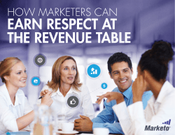 EARN RESPECT AT THE REVENUE TABLE