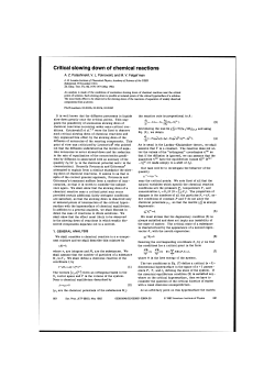 Critical slowing down of chemical reactions