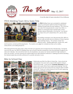 PRHS Welding Team Wins State Title Bike to School Day