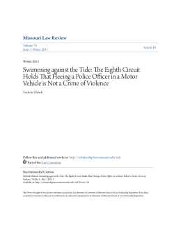 Swimming against the Tide: The Eighth Circuit Holds That Fleeing a