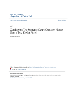 Gun Rights - eRepository @ Seton Hall