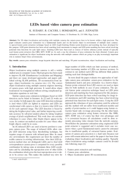 LEDs based video camera pose estimation