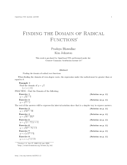 Finding the Domain of Radical Functions