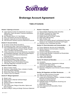 Brokerage Account Agreement