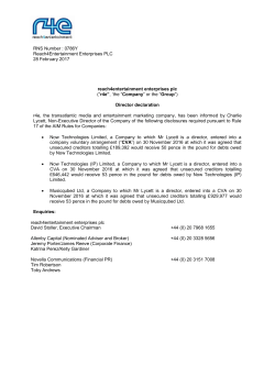 Find out more - reach4entertainment