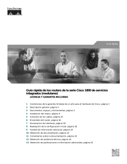Cisco 1800 Series Integrated Services Routers (Modular) Quick