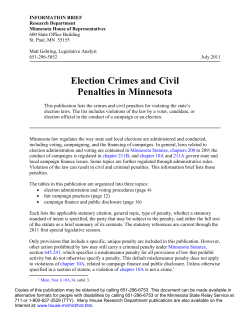 Election Crimes and Civil Penalties in Minnesota