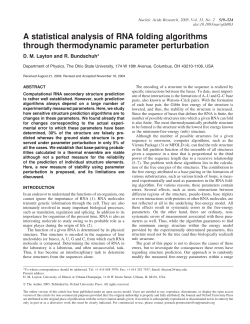 statistical analysis of RNA folding algorithms through