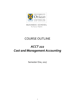 Course Outlines for ACCT222