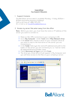 Total Office Top Support Requests 1. Support Contacts The Bell