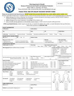 public pool and spa injury incident report form