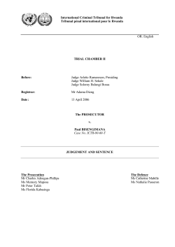 Prosecutor v. Bisengimana, Case No. ICTR-00-60