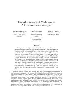 The Baby Boom and World War II: A Macroeconomic