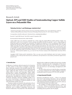 Optical, XPS and XRD Studies of Semiconducting Copper Sulfide