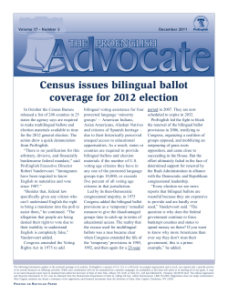 Census issues bilingual ballot coverage for 2012 election