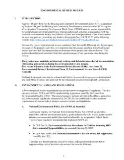 Environmental Review - Arkansas Economic Development