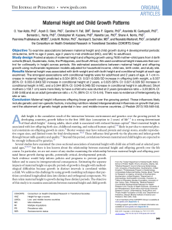 Maternal height and child growth patterns