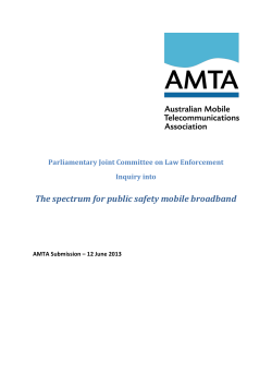 The spectrum for public safety mobile broadband