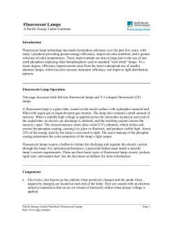 Fluorescent Lamps - Lighting Associates, Inc