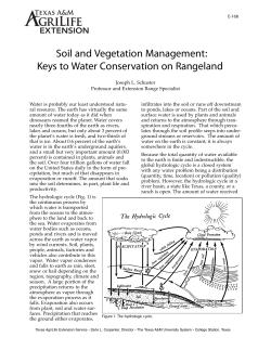 Soil and Vegetation Management: Keys to Water Conservation on
