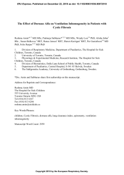 The Effect of Dornase Alfa on Ventilation Inhomogeneity in Patients