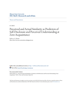 Perceived and Actual Similarity as Predictors of Self