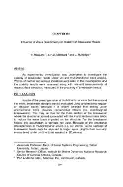 Influence of Wave Directionality on Stability of Breakwater Heads Y