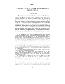 economics of electronic waste disposal