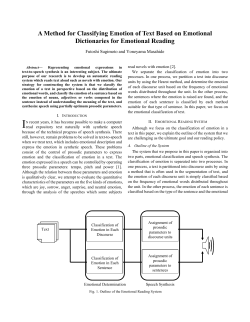 a method for classifying emotion of text based on