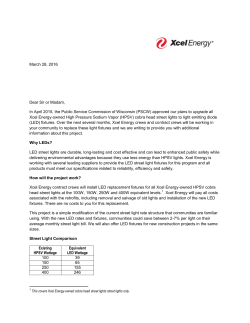 March 28, 2016 Dear Sir or Madam, In April 2015