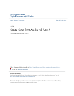 Nature Notes from Acadia, vol. 3, no. 5