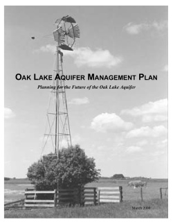 oak lake aquifer management plan