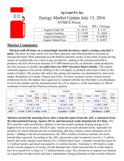 Energy Market Update July 13, 2016