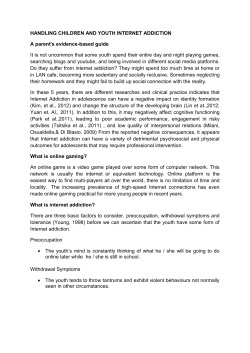 HANDLING CHILDREN AND YOUTH INTERNET ADDICTION A