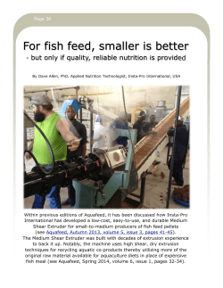 38-41 For fish feed, smaller is better
