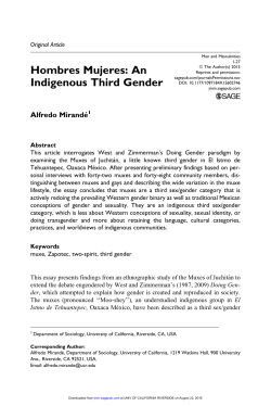Hombres Mujeres: An Indigenous Third Gender