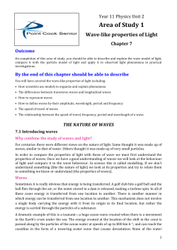 Chapter 7 Waves