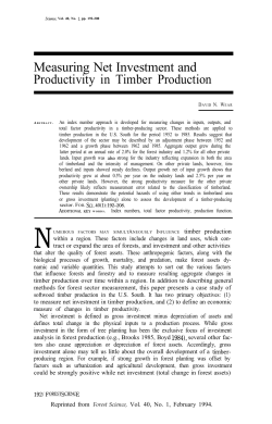 Measuring Net Investment and Productivity in Timber