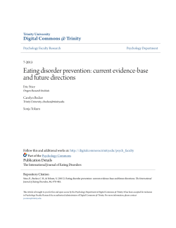 Eating disorder prevention: current evidence