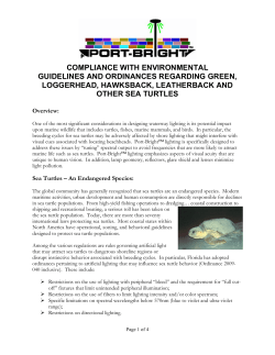 Environmental Compliance Sea Turtles - Ultra