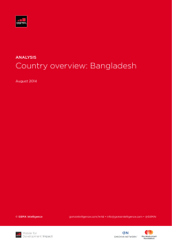 Country overview: Bangladesh
