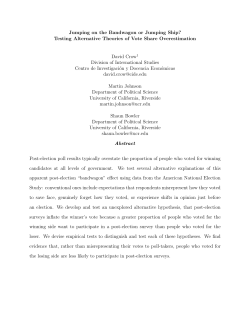 Jumping on the Bandwagon or Jumping Ship?