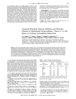 Ionization Potentials, Electron Affinities, and