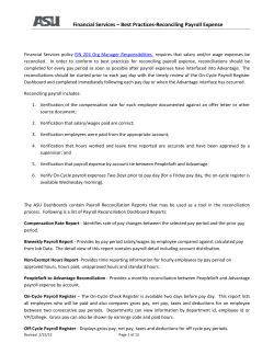 Financial Services &ndash; Best Practices-Reconciling Payroll