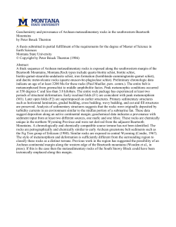 Geochemistry and provenance of Archean metasedimentary rocks in