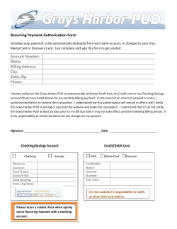 Recurring Payment Authorization Form Account Number: Name
