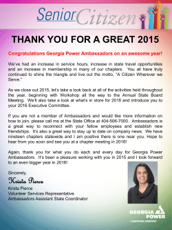 THANK YOU FOR A GREAT 2015