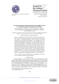 In vitro assessment of the protection from oxidative stress by various